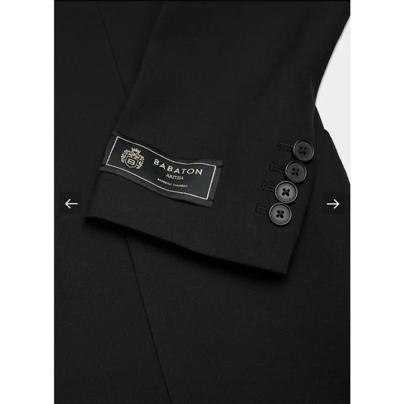 Aritzia Babaton Kleos Blazer Lined Single Breasted Notch Lapel SM Black Vented - Picture 4 of 12